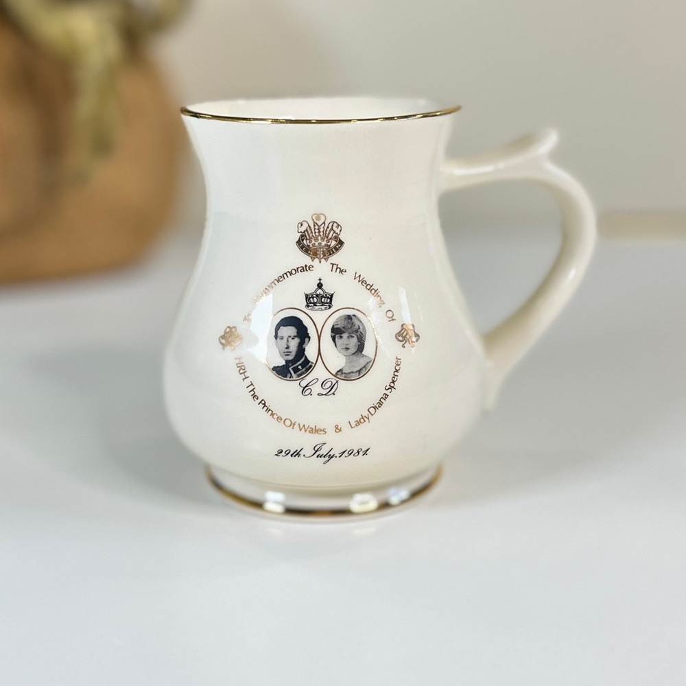 Vintage Prinknash Pottery Gloucester Prince Charles Lady Diana Wedding 1981 Cup